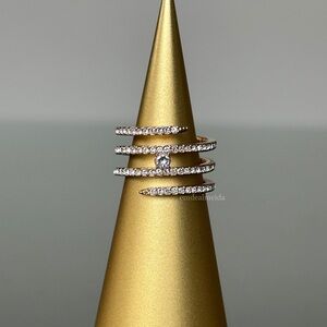 Swarovski Crystal Rose Gold Creativity Coil Ring Pave Size 52 (US 6) 5221420